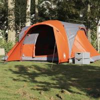 VidaXL Koepeltent 6-persoons waterdicht grijs en oranje - thumbnail