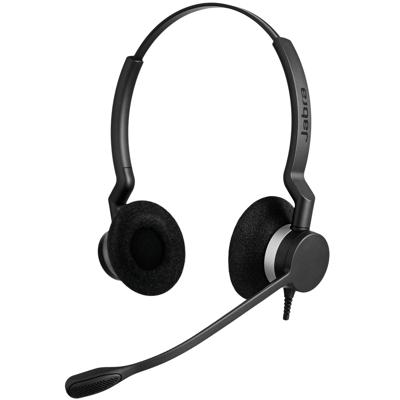 Jabra Biz 2300 QD Duo Headset Bedraad Hoofdband Kantoor/callcenter Zwart