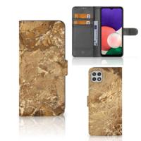 Samsung Galaxy A22 5G | Bookcase | Marmer Creme | Portemonnee hoesje - thumbnail