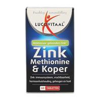 Lucovitaal Zink methionine & koper 60 Tabletten - thumbnail