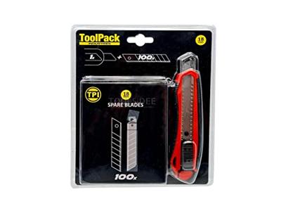 Afbreekmes 18 mm + 100 reservemesjes ToolPack 336.020