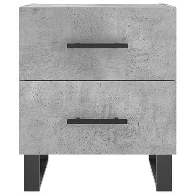 Nachtkastjes 2 st 40x35x47,5 cm bewerkt hout betongrijs