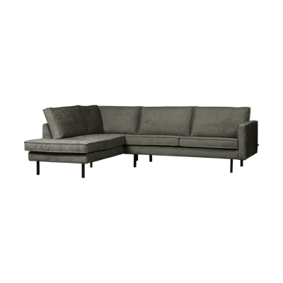 WOOOD Rodeo hoekbank links velvet Frost