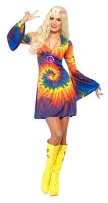1960&apos;s Tie Dye kostuum vrouw