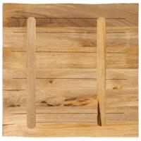 Tafelblad met natuurlijke rand 40x40x2,5 cm massief mangohout - thumbnail