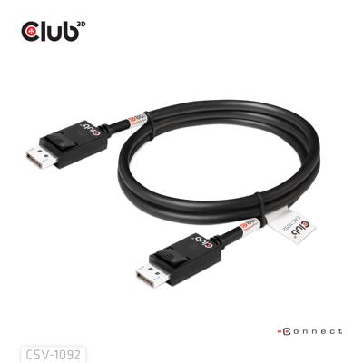 club3D CAC-1092 DisplayPort-kabel DisplayPort Aansluitkabel 1.6 m Zwart