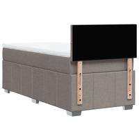 Boxspring met matras stof taupe 180x200 cm - thumbnail