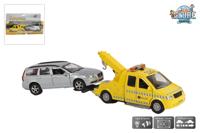 Kids Globe Traffic afsleepwagen met Volvo met licht en geluid - metaal - thumbnail