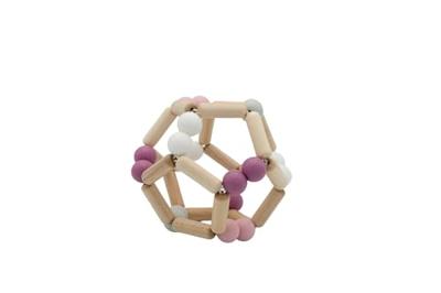 Goki houten grijpring elastische bal roze Goki houten grijpring elastische bal roze
