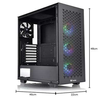 Thermaltake CA-1S3-00M1WN-03 Midi-tower PC-behuizing Zwart