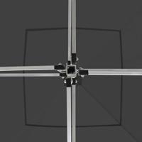 Partytent professioneel inklapbaar 3x3 m aluminium antraciet - thumbnail