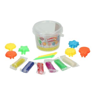 Kleiset in Opbergbox Lolly's Maken - 6 Kleuren Klei