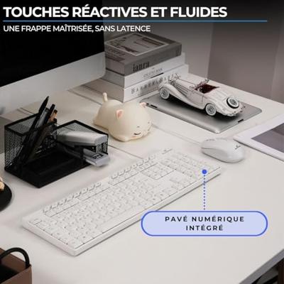 Bedrade toetsenbord- en muisset - 15 multimediasneltoetsen - BLUESTORK - Media Office - PACK-MEDIA-OFFW/FR - AZERTY