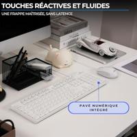 Bedrade toetsenbord- en muisset - 15 multimediasneltoetsen - BLUESTORK - Media Office - PACK-MEDIA-OFFW/FR - AZERTY - thumbnail