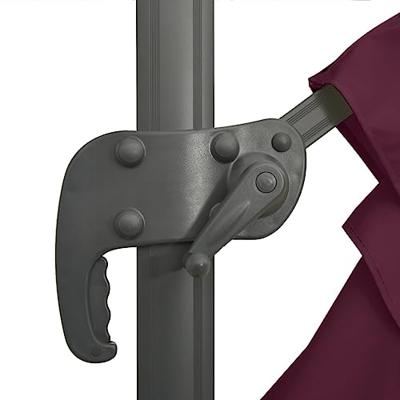 VidaXL Zweefparasol met aluminium paal 400x300 cm bordeauxrood