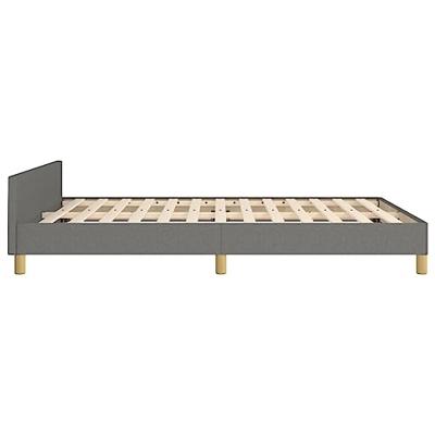 Bedframe zonder matras stof donkergrijs 140x200 cm