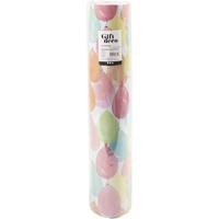Creativ Company Inpakpapier, ballonnen, b: 50 cm, 80 gr, pastelkleuren, 100 m/ 1 rol - thumbnail