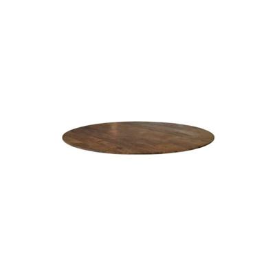 LABEL51 Eetkamertafel Tafelblad Sloppy Edge - Espresso - Mangohout - 110 cm - Rond Sloppy