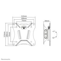 Neomounts nm-w60black tv/monitor wall mount 10-30", 25 kg, 75x75 mm, 0-15° til - thumbnail