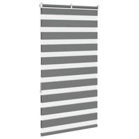 VidaXL Zebra rolgordijn 85x150 cm stofbreedte 80,9 cm donkergrijs - thumbnail