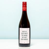 Wijnfles Niets kwijt tot mam het niet vind - Rood (Merlot) - thumbnail