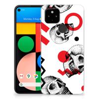 Silicone Back Case Google Pixel 4a 5G Skull Red - thumbnail