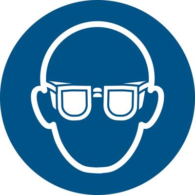 Pictogram djois oogbescherming verplicht bl