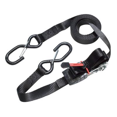 Masterlock Single pack ratchet tie down with S hooks 5m - colour : black - 3109EURDAT