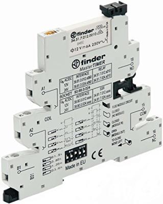 Finder 39.81.0.012.0060 Koppelrelais 12 V/DC, 12 V/AC 6 A 1x wisselcontact 1 stuk(s)