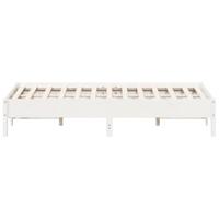 Bedframe massief grenenhout wit 150x200 cm - thumbnail