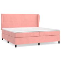 Boxspring met matras fluweel roze 200x200 cm - thumbnail