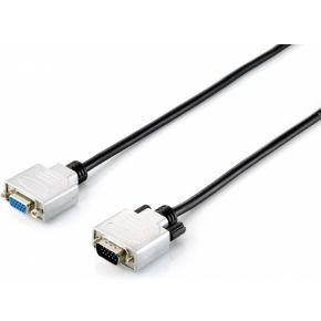 Equip VGA-verlenging (D-SUB15 St/Bu 15,00 m HQ) zwart