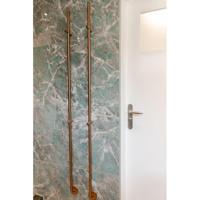 Instamat Jay Elektrische Handdoekradiator 172cm hoog 29Watt Geborsteld brons JAY023 - thumbnail