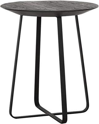 DTP Home Bijzettafel 'Neptunes' Teakhout, 40cm, kleur Zwart