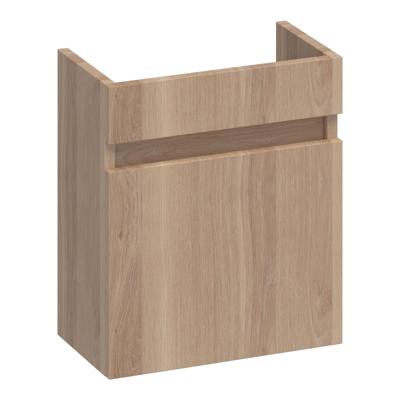 Brauer Joy Fonteinkast - 40 cm - met 1 Deur Greeploos Rechtsdraaiend - Lamellen Eiken Naturel