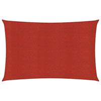 VidaXL Zonnezeil 160 g/m² 2,5x3,5 m hdpe rood - thumbnail