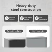 VidaXL Gereedschapskast set met plank 5 pcs zwart gepoedercoat staal - thumbnail