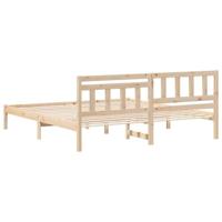 Bedframe met hoofdeinde Bruin 180 x 200 cm Massief grenenhout - thumbnail