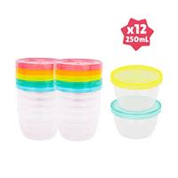 Badabulle Set van 12 voorraadpotjes voor baby's, 250ml - thumbnail