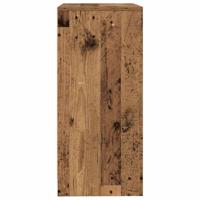 Dressoir 57x34x76 cm bewerkt hout oud houtkleurig - thumbnail