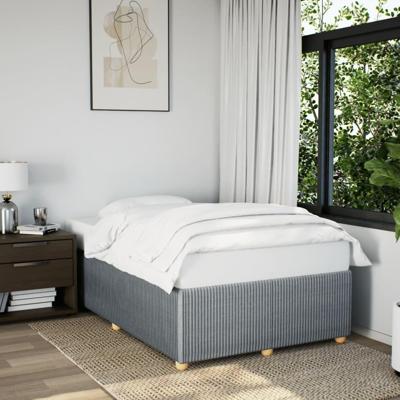 Bedframe zonder matras 120x190 cm stof lichtgrijs