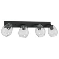VidaXL Plafondspot zwart 73.5 x 13 x 26 cm glas en metaal - thumbnail