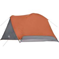 Tent 4-persoons 350x280x155 cm 190T taft grijs en oranje - thumbnail