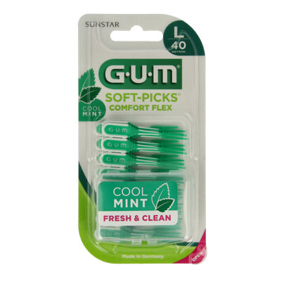 GUM Soft picks comfort flex mint large 40 Stuks