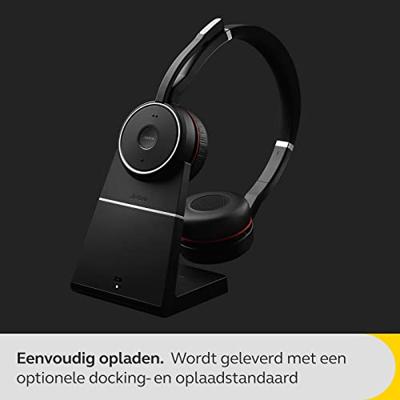 Jabra Evolve 75 Second Edition - UC On Ear headset Radiografisch, Bluetooth, Kabel Stereo Zwart Ruisonderdrukking (microfoon), Noise Cancelling Headset, Incl.