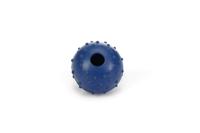 Rubber bal massief met bel hondenspeeltje blauw 5 cm - thumbnail