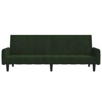 Slaapbank 2-zits fluweel donkergroen - thumbnail