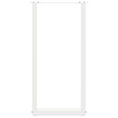 Console tafelpoten 2 st U-vormig 28x(72-73) cm staal wit