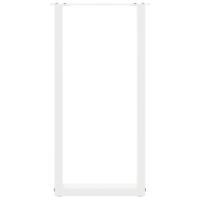 Console tafelpoten 2 st U-vormig 28x(72-73) cm staal wit - thumbnail