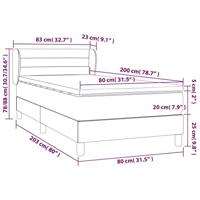 Boxspring met matras stof blauw 80x200 cm - thumbnail